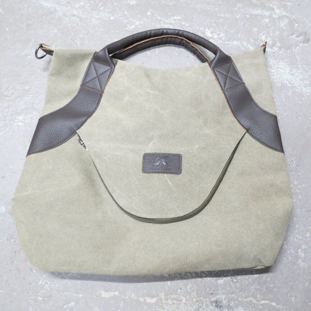 K2 Canvas Satchel or Crossbody bag Vintage Tote Army Green Women